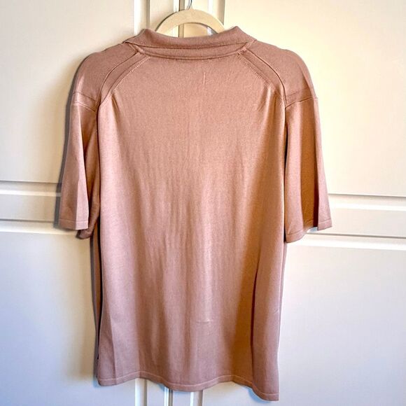 NWT John Varvatos Canon polo in worn mauve color Size L - Picture 6 of 9